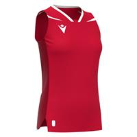 Lily Eco Sleeveless Shirt RED/WHT M Teknisk kamp og treningsdrakt - Dame
