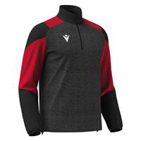 Cuzco Training 1/4 Zip Top BLK/RED M Teknisk treningsgenser - Unisex